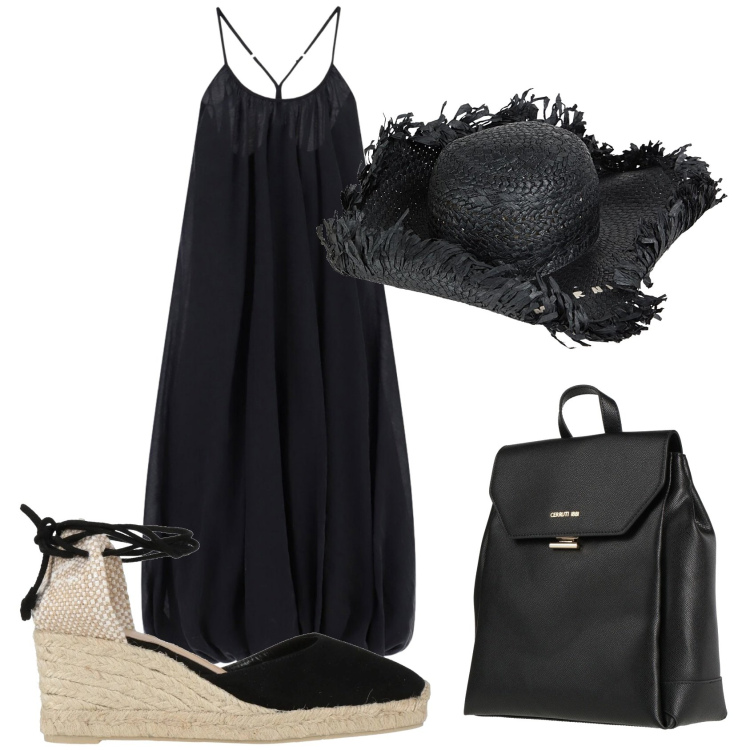Outfit donna - Total look #2401284. Stile Minimal per Tutti i giorni. Abbinamento con zaini, cappelli, espadrillas, vestiti lunghi.