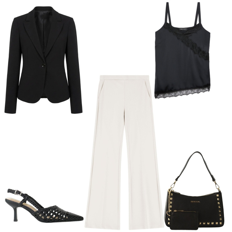 Outfit donna - Total look #2401371. Abbinamento con borse a spalla, pantaloni, décolleté, blazer, canottiere.