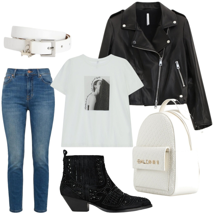 Outfit donna - Camperos e t-shirt. Stile Urban per Tutti i giorni. Abbinamento con zaini, stivaletti, cinture, jeans, t-shirt, giacche.