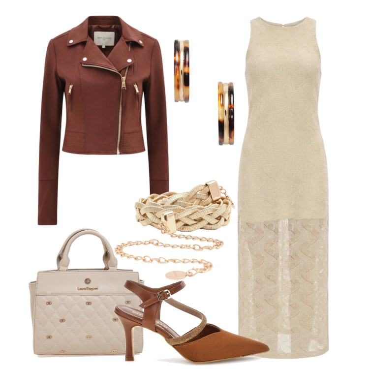 Outfit donna - Per una cerimonia alternativa. Stile Chic per Cerimonia. Abbinamento con vestiti midi/longuette, giacche, cinture, orecchini, décolleté, borse a mano.