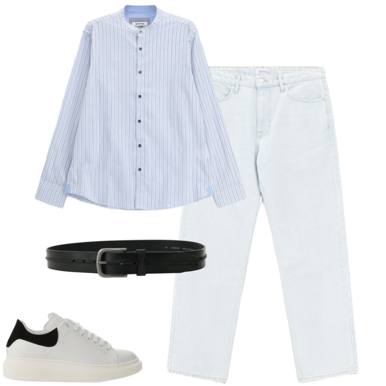 Outfit uomo - Maggio. Stile Casual per Tutti i giorni. Abbinamento con jeans, sneakers, cinture, camicie.