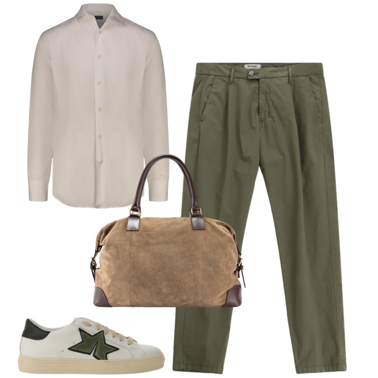 Outfit uomo - Total look #2401984. Stile Casual per Tutti i giorni. Abbinamento con sneakers, pantaloni, borse sportive, camicie.