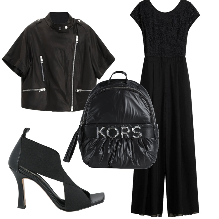 Outfit donna - Total look #2402017. Stile Rock per Serata fuori. Abbinamento con zaini, sandali in pelle, tute, giacche.
