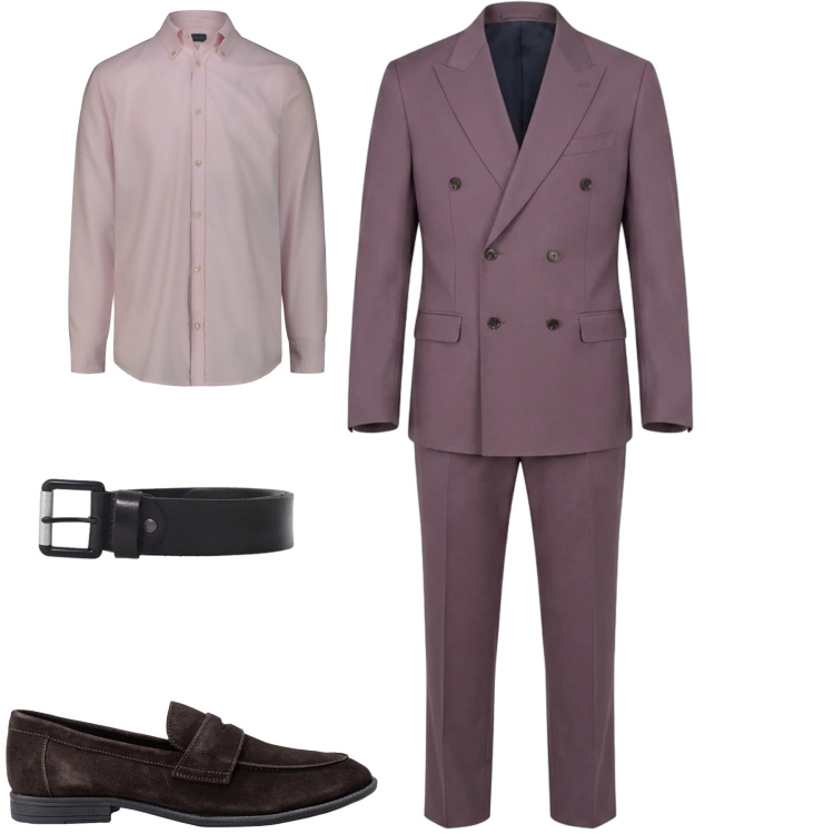 Outfit uomo - Doppelganger. Stile Trendy per Tutti i giorni. Abbinamento con cinture, abiti, camicie, scarpe stringate.