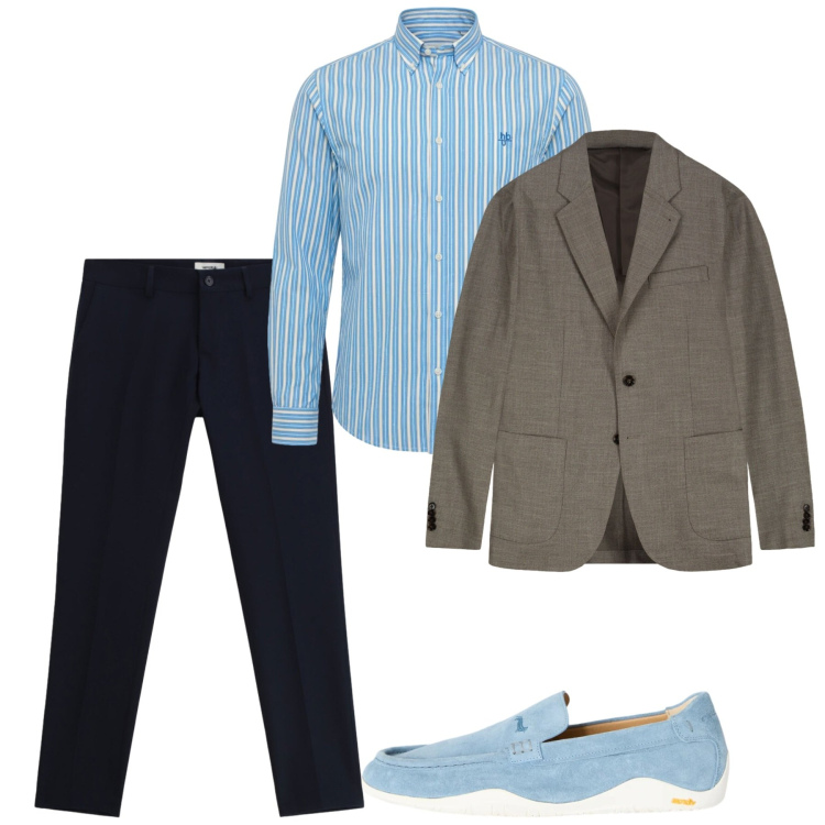 Outfit uomo - Maggio. Stile Casual per Tutti i giorni. Abbinamento con pantaloni, scarpe stringate, camicie, giacche.