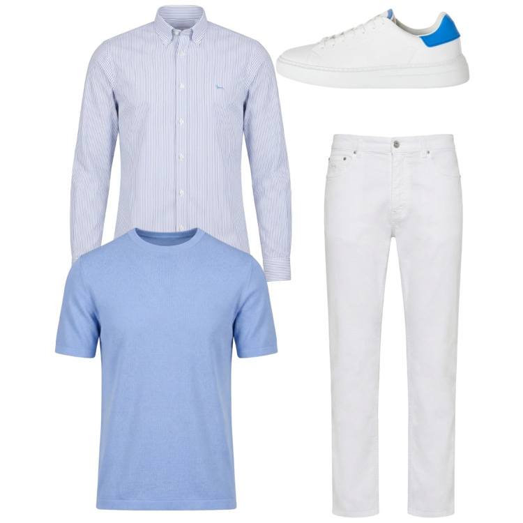 Outfit uomo - Total look. Stile Casual per Tutti i giorni. Abbinamento con sneakers, pantaloni, camicie, t-shirt.