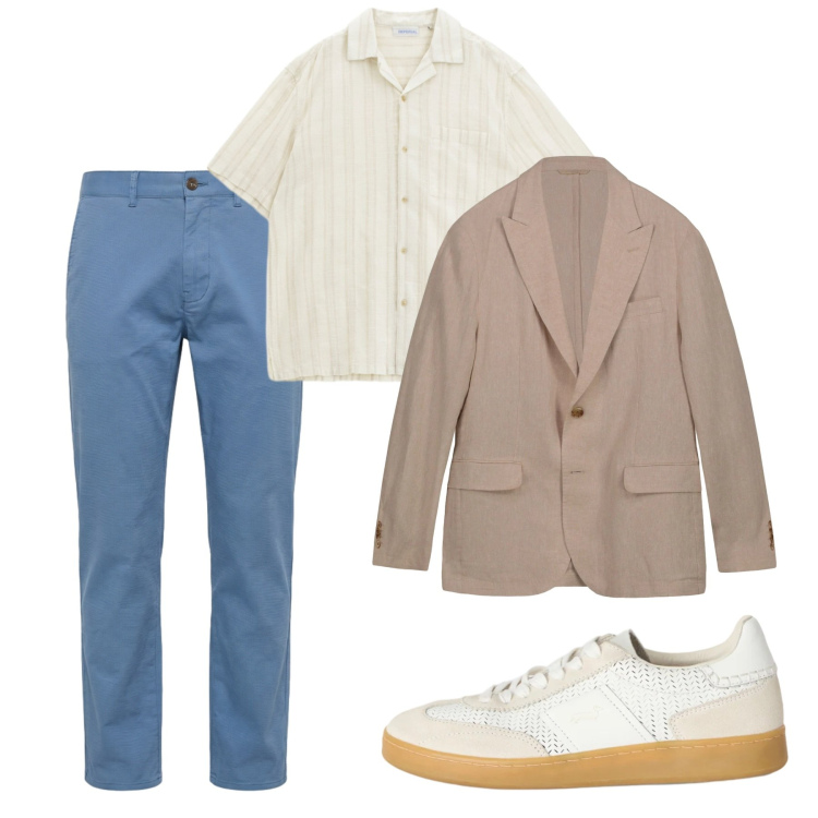 Outfit uomo - Maggio. Stile Casual per Tutti i giorni. Abbinamento con camicie a manica corta, sneakers, pantaloni, giacche.