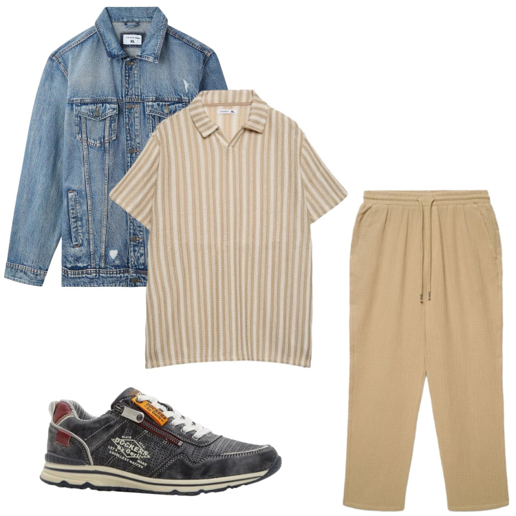Outfit uomo - Total look #2402196. Stile Trendy per Tutti i giorni. Abbinamento con sneakers, giacche, polo, pantaloni.