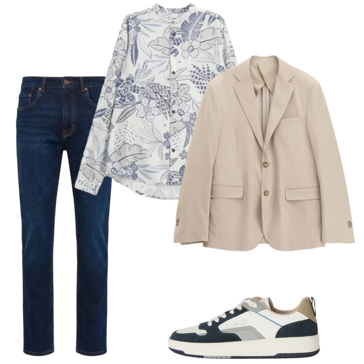 Outfit uomo - Maggio. Stile Trendy per Tutti i giorni. Abbinamento con giacche, camicie, jeans, sneakers.