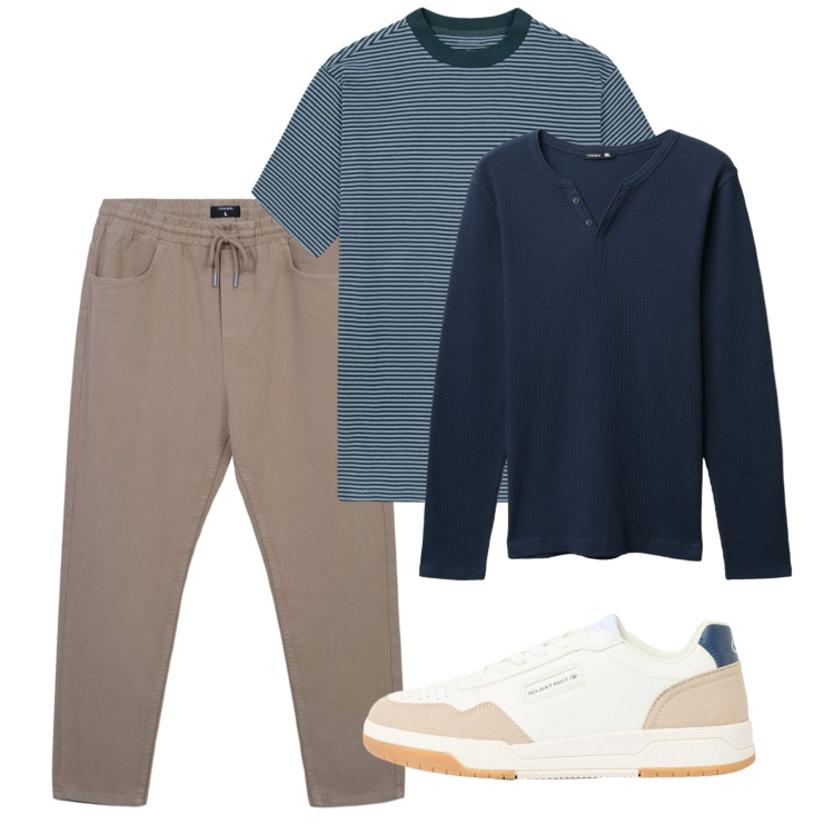 Outfit uomo - Leggero. Stile Casual per Tutti i giorni. Abbinamento con sneakers, pantaloni, t-shirt, t-shirt.