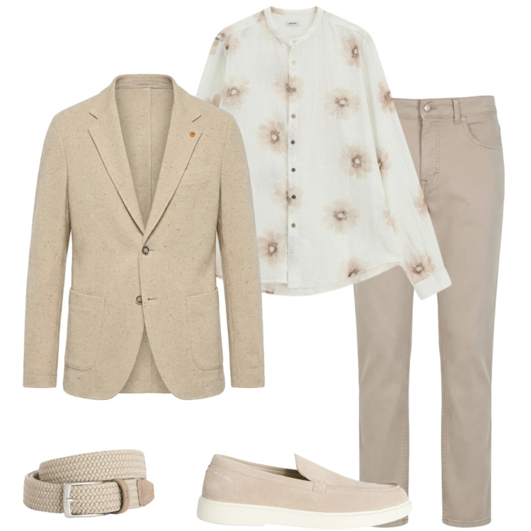 Outfit uomo - Giacca destrutturata. Stile Business/Elegante per Serata speciale. Abbinamento con camicie, cinture, scarpe stringate, pantaloni, giacche.