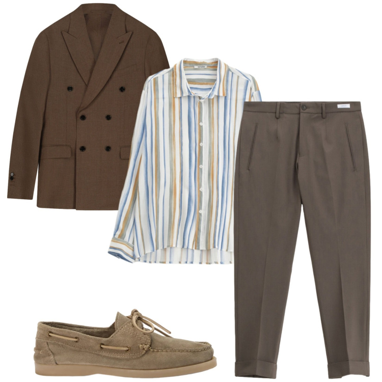 Outfit uomo - Total look #2402688. Stile Business/Elegante per Ufficio. Abbinamento con camicie, pantaloni, scarpe stringate, giacche.