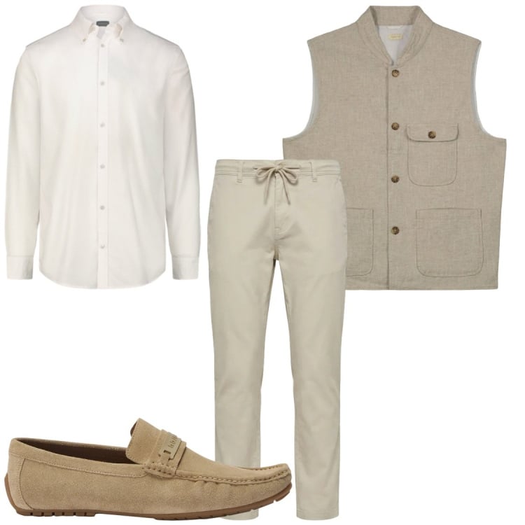 Outfit uomo - Capo ufficio. Stile Business/Elegante per Ufficio. Abbinamento con scarpe stringate, pantaloni, camicie, gilet.