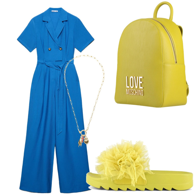 Outfit donna - Casual Monday. Stile Casual per Tutti i giorni. Abbinamento con zaini, tute, ciondoli, ciabatte.