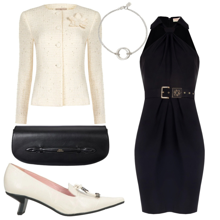 Outfit donna - Sempre io. Stile Bon Ton per Cerimonia. Abbinamento con décolleté, blazer, vestiti a tubino, braccialetti, clutch.