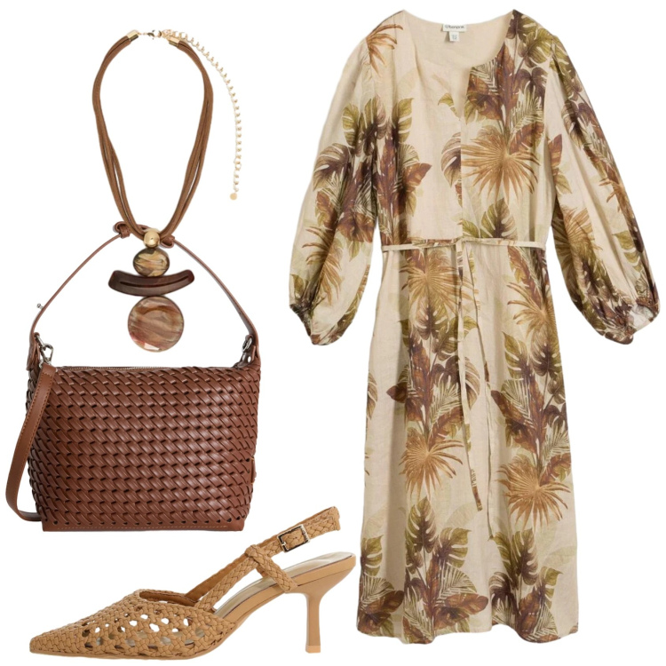 Outfit donna - Total look #2403602. Stile Romantica per Ufficio. Abbinamento con vestiti lunghi, décolleté, borse a spalla, ciondoli.