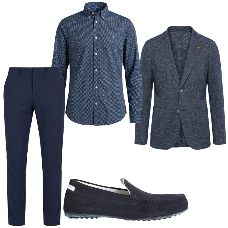 Outfit uomo - Spezzato#cerimonia#ufficio. Stile Business/Elegante per Ufficio. Abbinamento con scarpe stringate, camicie, pantaloni chino, giacche.