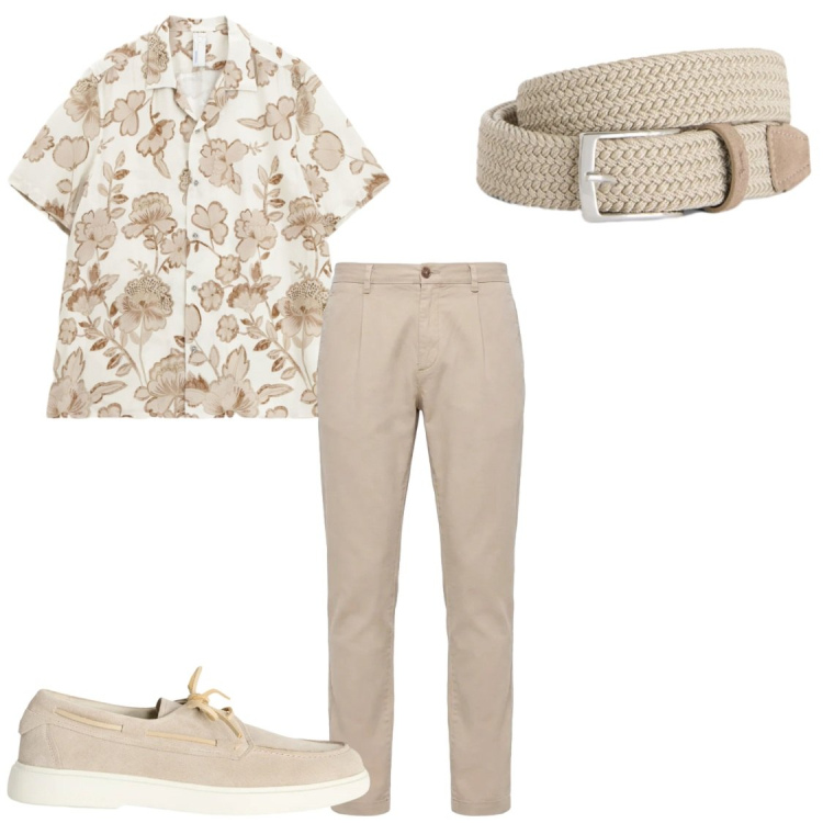 Outfit uomo - Serate. Stile Trendy per Serata speciale. Abbinamento con camicie a manica corta, scarpe stringate, cinture, pantaloni.