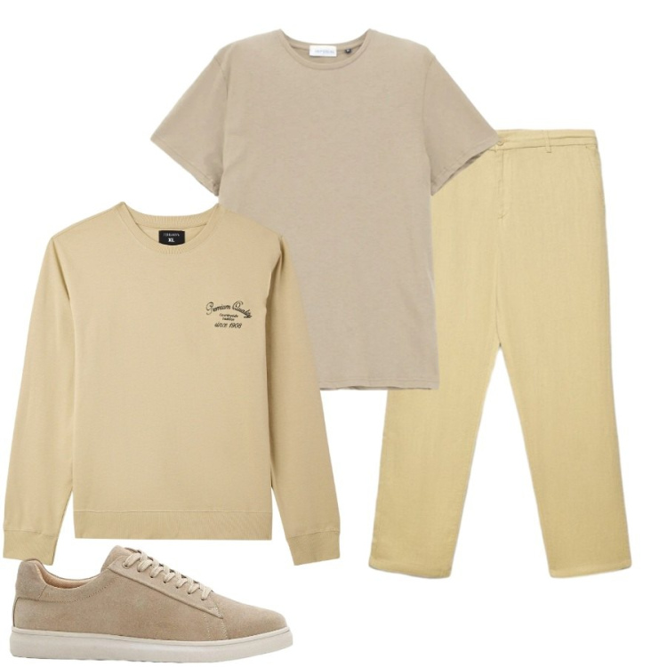 Outfit uomo - Total look #2403686. Stile Urban per Tutti i giorni. Abbinamento con sneakers, felpe, pantaloni, t-shirt.