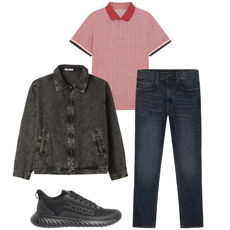 Outfit uomo - Total look #2403775. Stile Casual per Tutti i giorni. Abbinamento con sneakers, polo, cappotti, jeans.