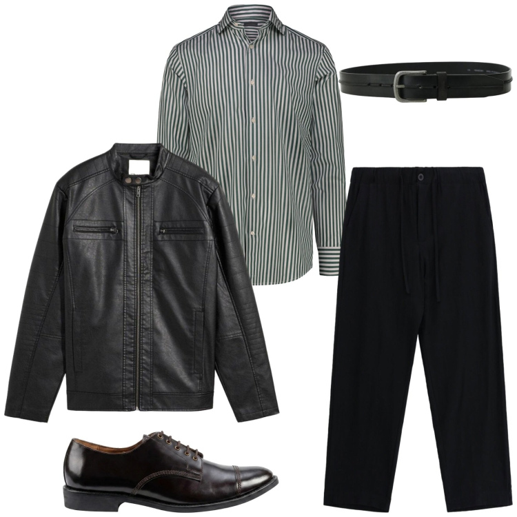 Outfit uomo - Total look #2403780. Stile Business/Elegante per Serata speciale. Abbinamento con giacche, pantaloni, cinture, camicie, scarpe stringate.