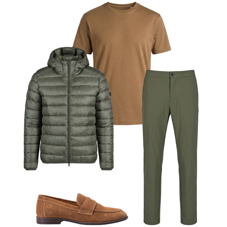 Outfit uomo - Total look #2403787. Stile Trendy per Tutti i giorni. Abbinamento con t-shirt, scarpe stringate, giacche, pantaloni.
