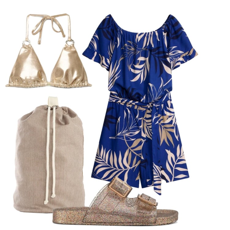 Outfit donna - Total look #2403812. Stile Casual per Tutti i giorni. Abbinamento con zaini, tuta corta, bikini, sandali.