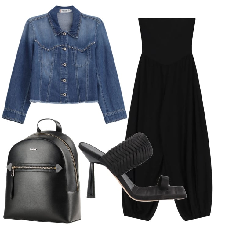 Outfit donna - Total look #2403851. Stile Minimal per Serata fuori. Abbinamento con ciabatte, zaini, tute, blazer.