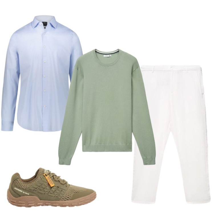 Outfit uomo - Total look #2404034. Stile Urban per Tutti i giorni. Abbinamento con sneakers, maglieria, pantaloni, camicie.