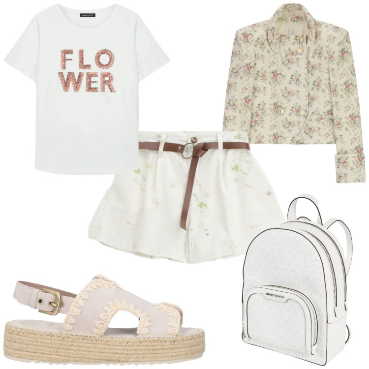Outfit donna - Stampe boho. Stile Boho per Tutti i giorni. Abbinamento con zaini, espadrillas, shorts, cappotti, t-shirt.