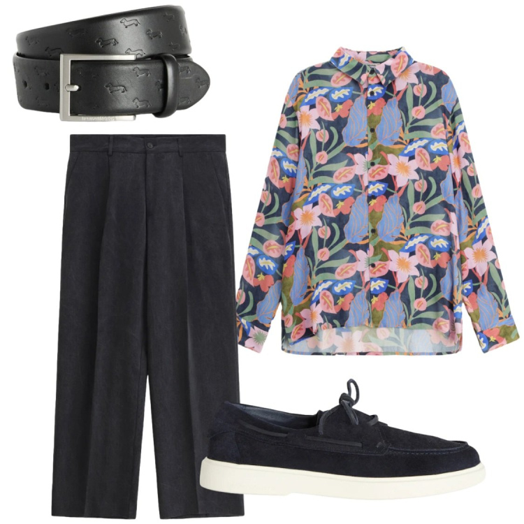 Outfit uomo - Serate. Stile Trendy per Serata speciale. Abbinamento con camicie, pantaloni, cinture, scarpe stringate.
