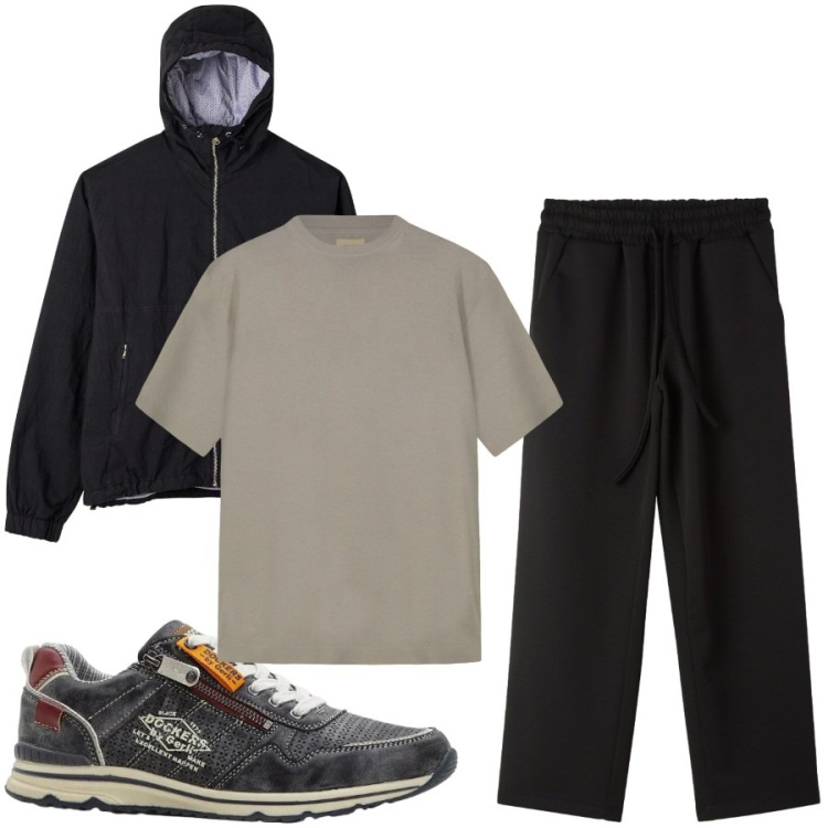 Outfit uomo - Total look #2404582. Stile Urban per Tutti i giorni. Abbinamento con sneakers, giacche, pantaloni, t-shirt.