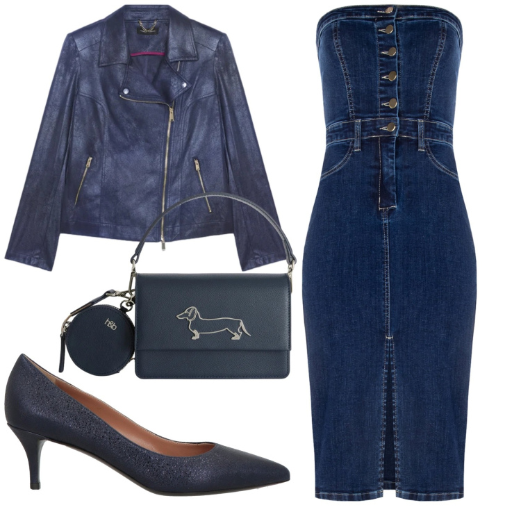 Outfit donna - Total look #2404594. Stile Trendy per Serata fuori. Abbinamento con décolleté, vestiti a tubino, borse a tracolla, blazer.