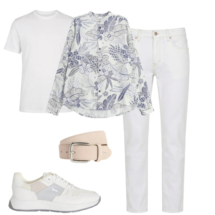 Outfit uomo - Aperitivo. Stile Trendy per Serata speciale. Abbinamento con camicie, jeans, cinture, sneakers, t-shirt.