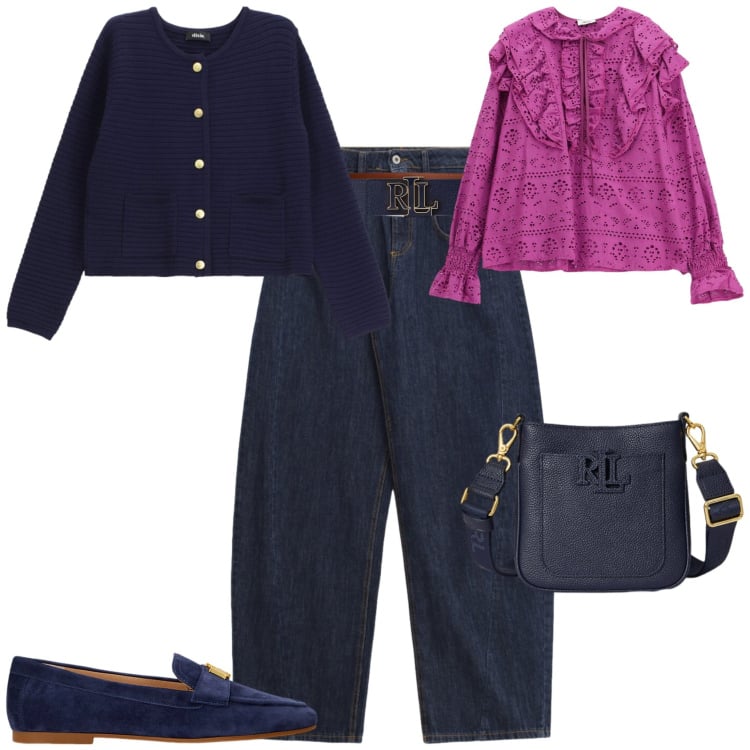 Outfit donna - Boho chic sporty ogni giorno. Stile Boho per Tutti i giorni. Abbinamento con mocassini, borse a tracolla, cinture, cardigans, jeans, bluse.