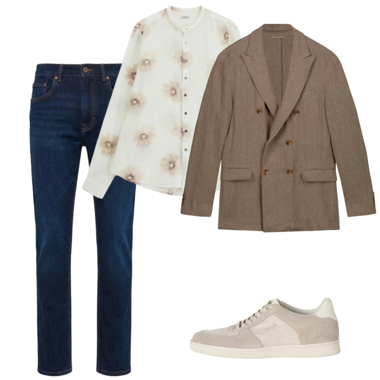 Outfit uomo - Maggio. Stile Casual per Tutti i giorni. Abbinamento con camicie, sneakers, jeans, giacche.