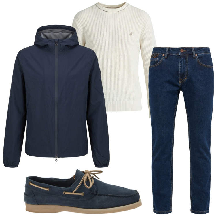 Outfit uomo - Total look #2405084. Stile Casual per Tutti i giorni. Abbinamento con pantaloni, scarpe stringate, maglieria, giacche.