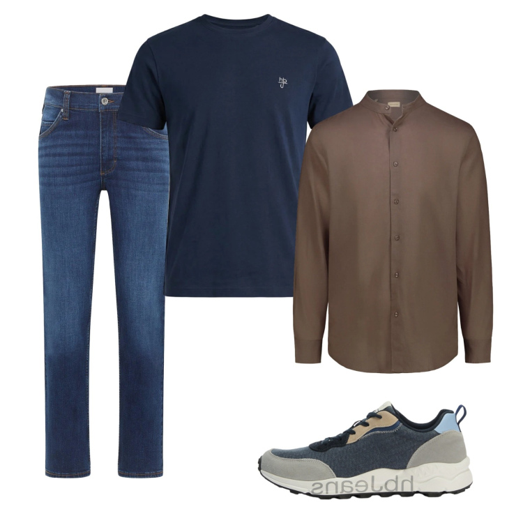 Outfit uomo - Maggio. Stile Casual per Tutti i giorni. Abbinamento con jeans dritti, t-shirt, sneakers, camicie.