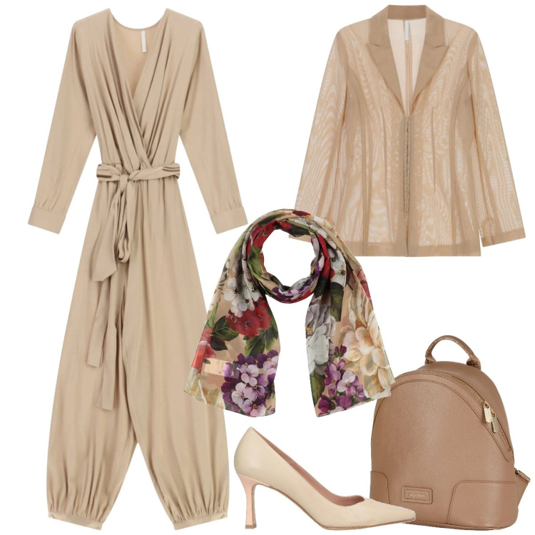 Outfit donna - Total look #2405317. Stile Chic per Cerimonia. Abbinamento con sciarpe, zaini, décolleté, tute, blazer.