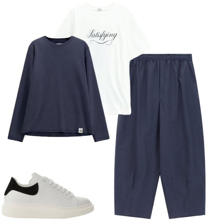 Outfit uomo - Total look #2405589. Stile Casual per Tutti i giorni. Abbinamento con pantaloni, sneakers, felpe, t-shirt.