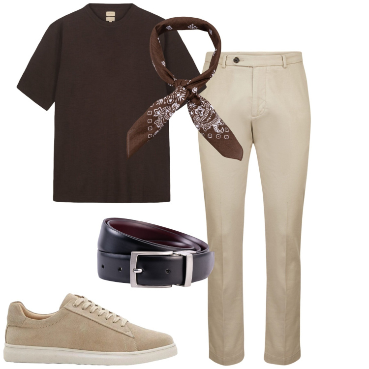 Outfit uomo - Doppelganger. Stile Urban per Tutti i giorni. Abbinamento con sneakers, pantaloni, cinture, sciarpe e foulard, t-shirt.