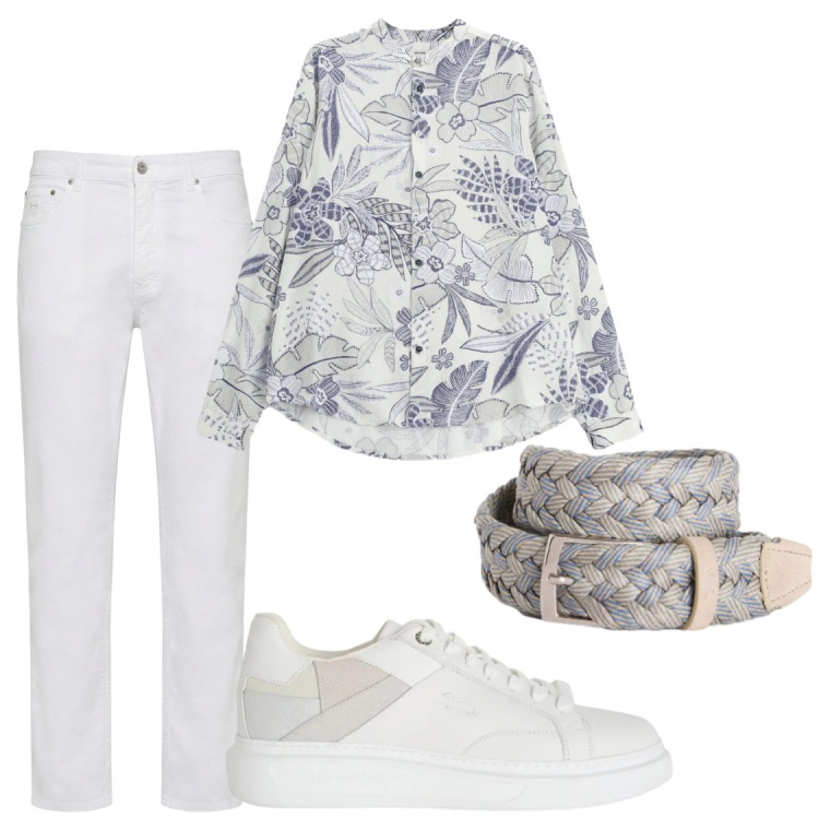 Outfit uomo - Serate. Stile Trendy per Serata speciale. Abbinamento con camicie, sneakers, pantaloni, cinture.