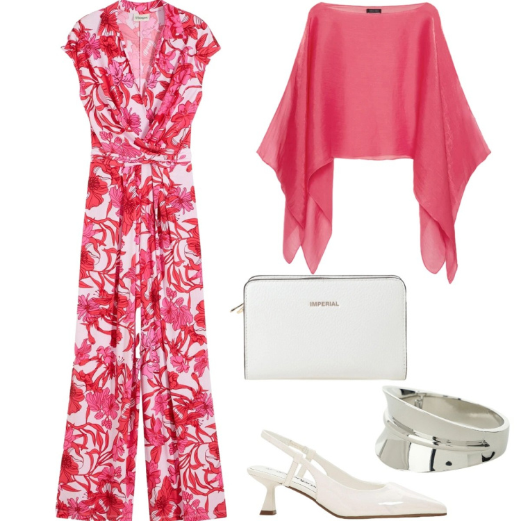 Outfit donna - Total look #2405803. Stile Chic per Cerimonia. Abbinamento con tute, décolleté, borse a tracolla, braccialetti, blazer.