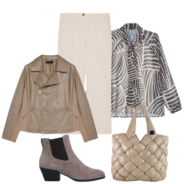 Outfit donna - Con il bomber Fiorella Rubino. Stile Casual chic per Tutti i giorni. Abbinamento con stivaletti chelsea, blazer, pantaloni, bluse, borse tote.