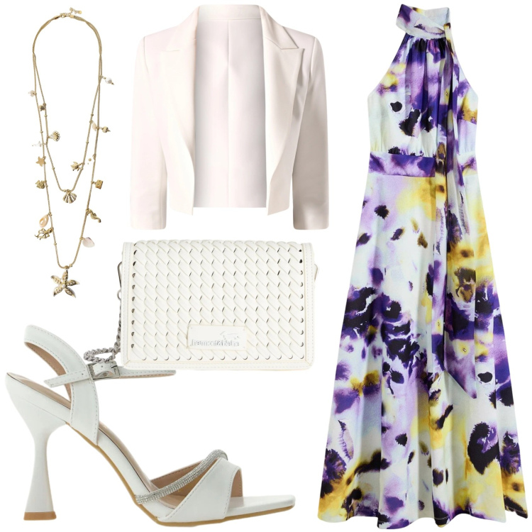 Outfit donna - Total look #2405964. Abbinamento con vestiti lunghi, blazer, sandali gioiello, collane, borse a tracolla.