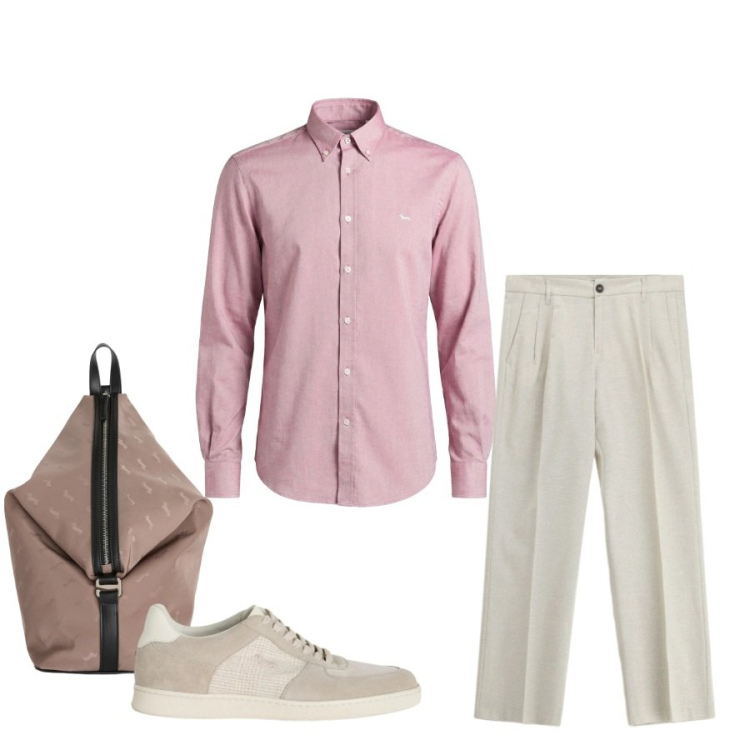 Outfit uomo - Total look #2406030. Stile Urban per Tutti i giorni. Abbinamento con pantaloni, borse sportive, camicie, sneakers.