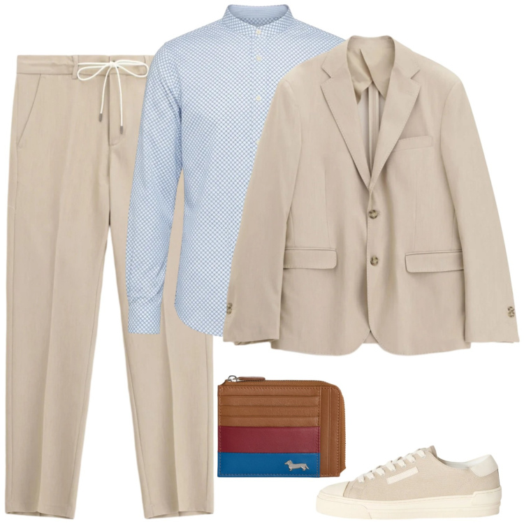 Outfit uomo - Elegantemente alternativo. Stile Trendy per Serata speciale. Abbinamento con pantaloni, giacche, camicie, sneakers, portamonete.
