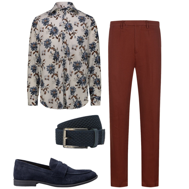 Outfit uomo - Doppelganger. Stile Trendy per Tutti i giorni. Abbinamento con cinture, scarpe stringate, pantaloni, camicie.