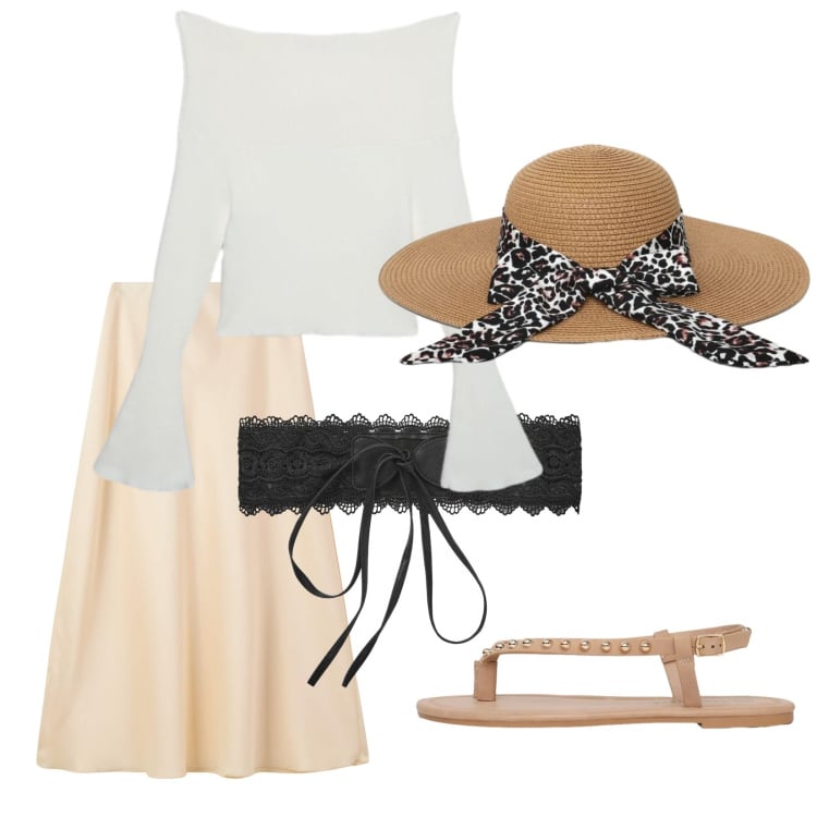 Outfit donna - Terranova mood. Stile Casual chic per Tutti i giorni. Abbinamento con gonne lunghe, maglieria, cinture, ciabatte, cappelli.