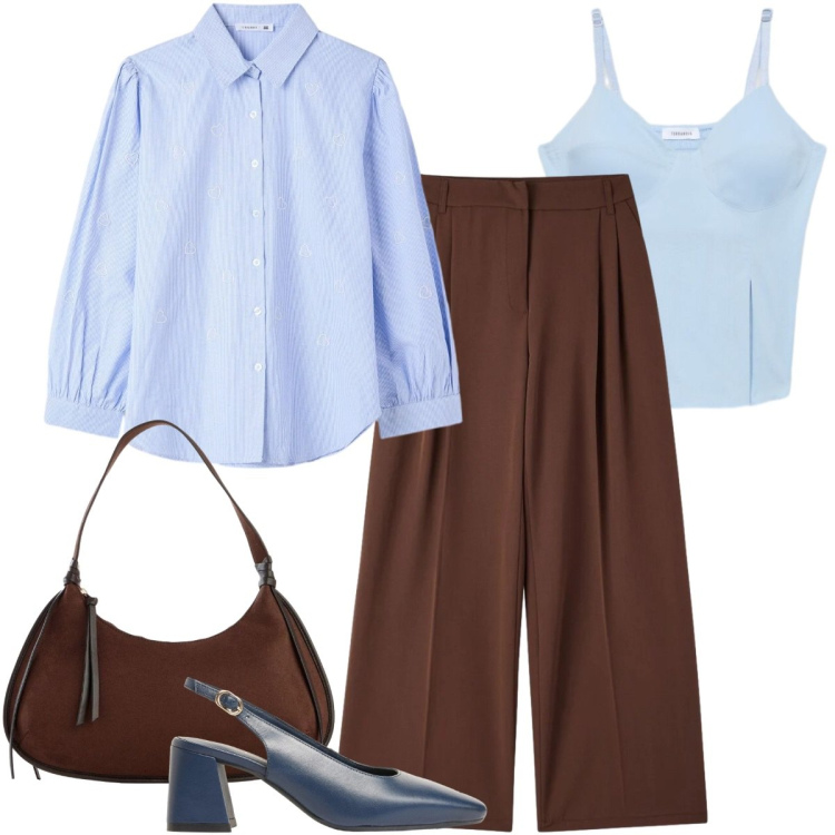 Outfit donna - Quiet dress. Stile Casual chic per Ufficio. Abbinamento con borse a tracolla, décolleté, pantaloni, camicie, canottiere.